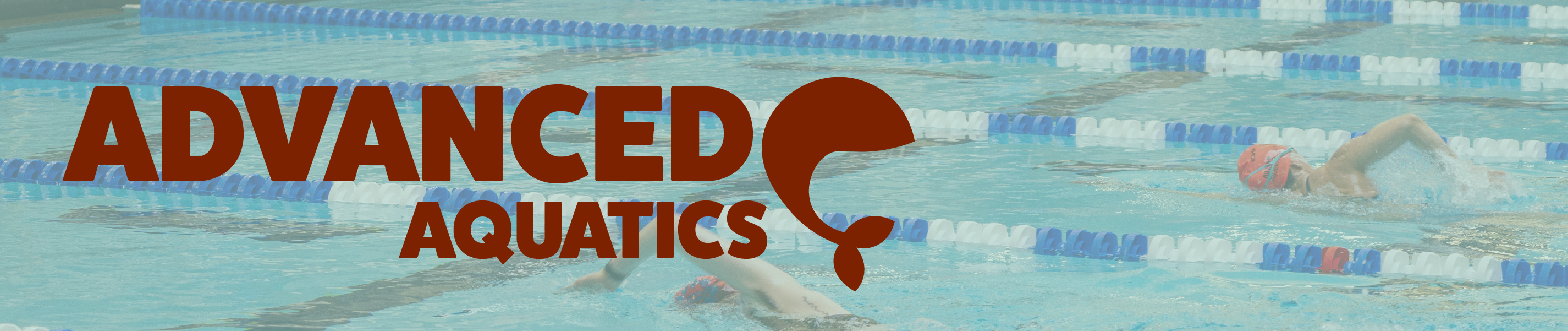Pool lanes with text "Advanced Aquatics"